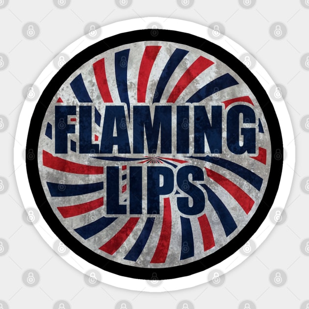 Flaming lips vintage Sticker by Nocturnal illustrator 